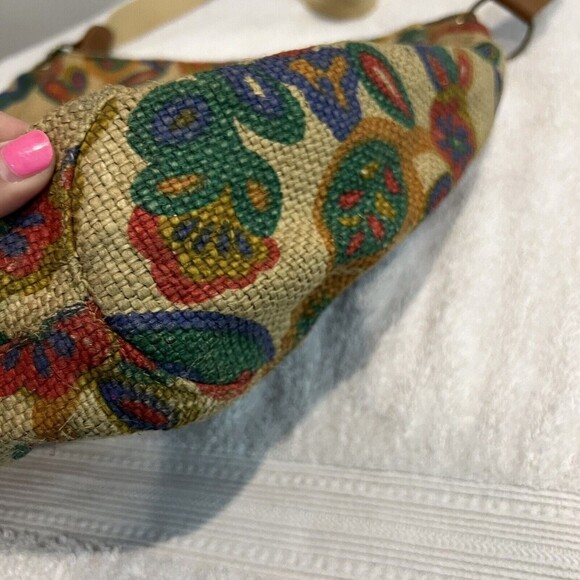 Vintage Burlap Ethnic Animal Crossbody Tote Bag Women’s Colorful Zipped - Picture 5 of 16